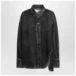 The Attico Black washed denim shirt