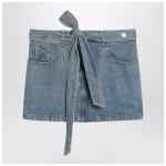 The Attico Light blue denim mini skirt