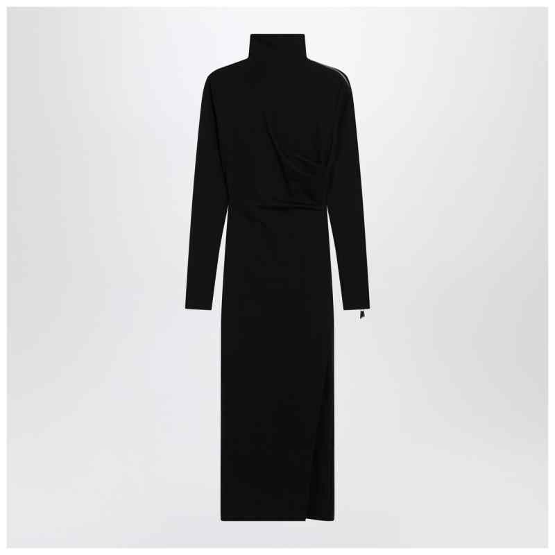 The Attico Black turtleneck dress with zip detail, theFeinheit