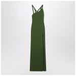 The Attico Long green dress with slit