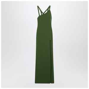 The Attico Long green dress with slit
