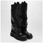The Attico Black leather La Passeggiata boots