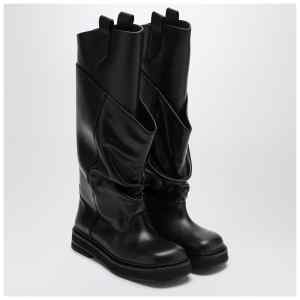 The Attico Black leather La Passeggiata boots