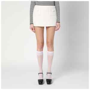 Marc Jacobs Ivory textured tweed mini skirt