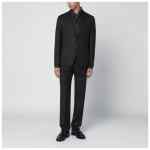 Tagliatore Brown striped single-breasted wool suit