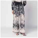 ZIMMERMANN Cream Rhiannon trousers with fantasy print
