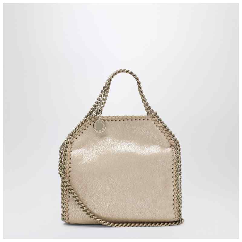Stella McCartney Gold metallic micro Falabella bag, theFeinheit