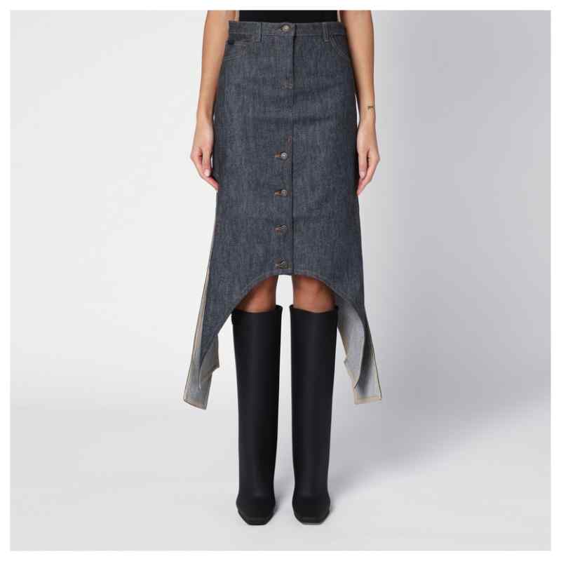 Courr&egrave;ges Dark grey denim skirt, theFeinheit