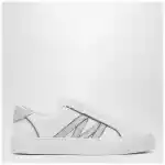 Moncler White leather Monaco2 sneakers