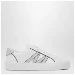 Moncler White leather Monaco2 sneakers