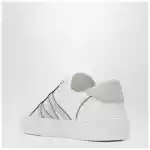 Moncler White leather Monaco2 sneakers