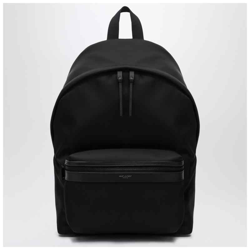 Saint Laurent Black leather and nylon backpack, theFeinheit