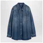 Valentino Blue denim shirt with V detail