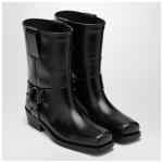 Valentino Garavani Black leather Biker Rockstud low boot