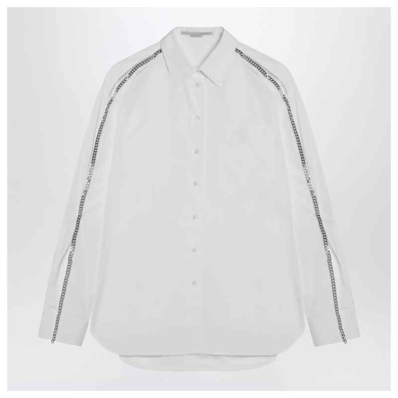 Stella McCartney White Falabella shirt with chains, theFeinheit