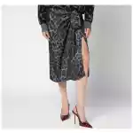 Stella McCartney Leopard midi skirt with knot