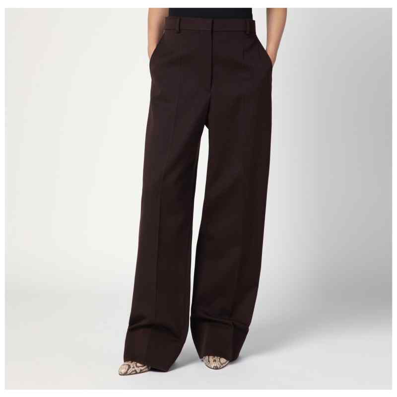 Stella McCartney Straight leg trousers in plum wool, theFeinheit