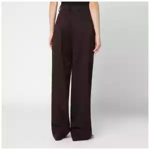 Stella McCartney Straight leg trousers in plum wool