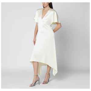 Stella McCartney Butter-colored satin midi dress