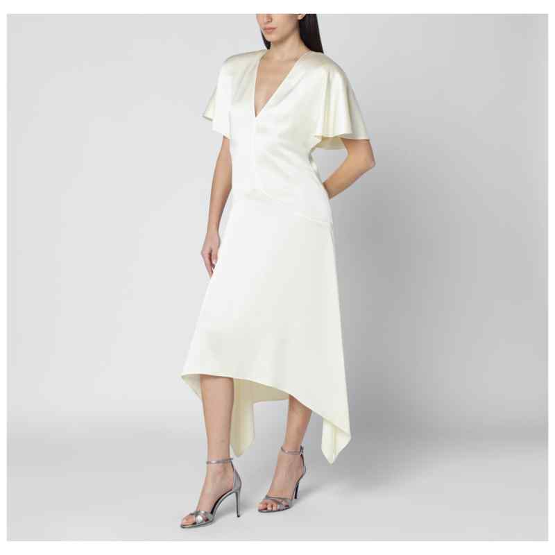 Stella McCartney Butter-colored satin midi dress, theFeinheit