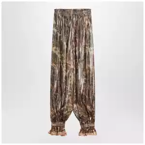 Valentino Pleated silk-blend trousers