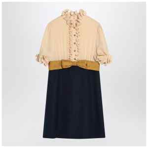 Valentino Mini dress with ruffles and bow in silk