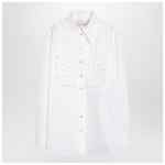 Valentino White cotton shirt with ruffles