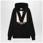 Black sweatshirt with Chez Valentino print