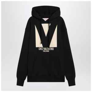 Black sweatshirt with Chez Valentino print