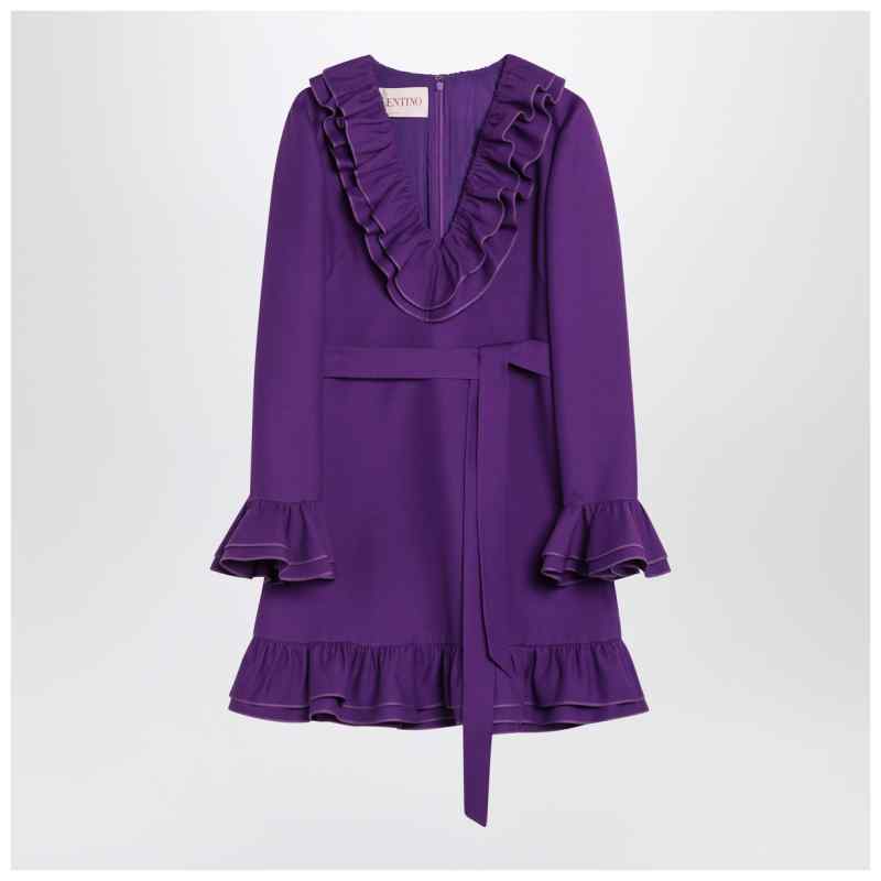 Valentino Purple wool and silk mini dress, theFeinheit