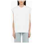 Stella McCartney White cotton over vest with logo