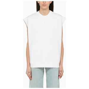 Stella McCartney White cotton over vest with logo