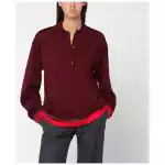 Stella McCartney Layered Bordeaux wool polo