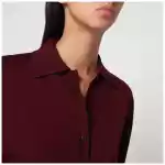 Stella McCartney Layered Bordeaux wool polo
