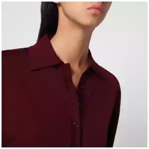 Stella McCartney Layered Bordeaux wool polo