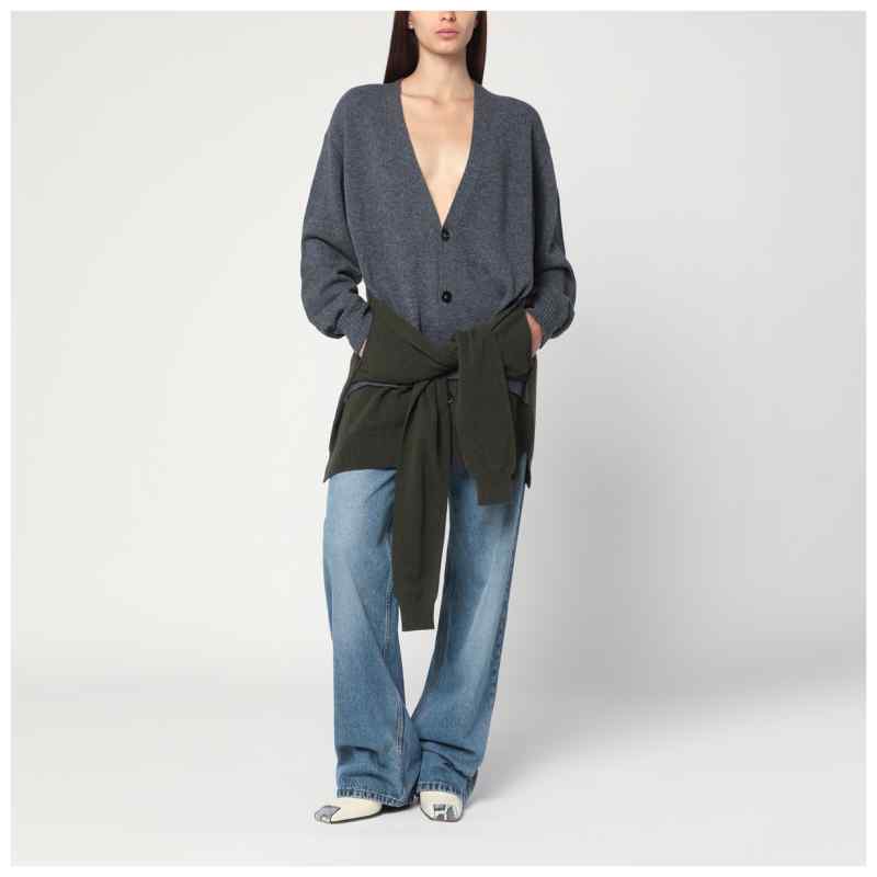 Stella McCartney Grey/dark green cardigan with crossed sleeves, theFeinheit