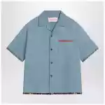 Valentino Denim shirt with floral trims