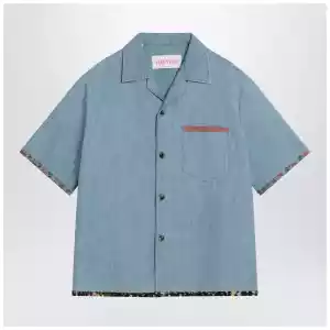 Valentino Denim shirt with floral trims