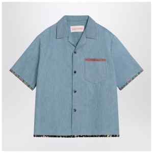 Valentino Denim shirt with floral trims