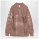 Valentino Openwork sweater in linen blend
