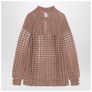 Valentino Openwork sweater in linen blend