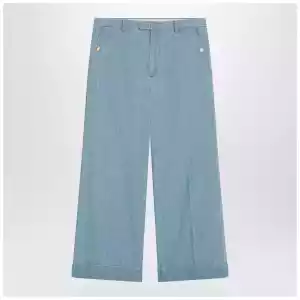 Valentino Light blue wide jeans with cuff