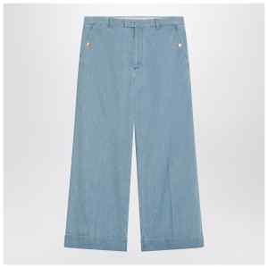 Valentino Light blue wide jeans with cuff