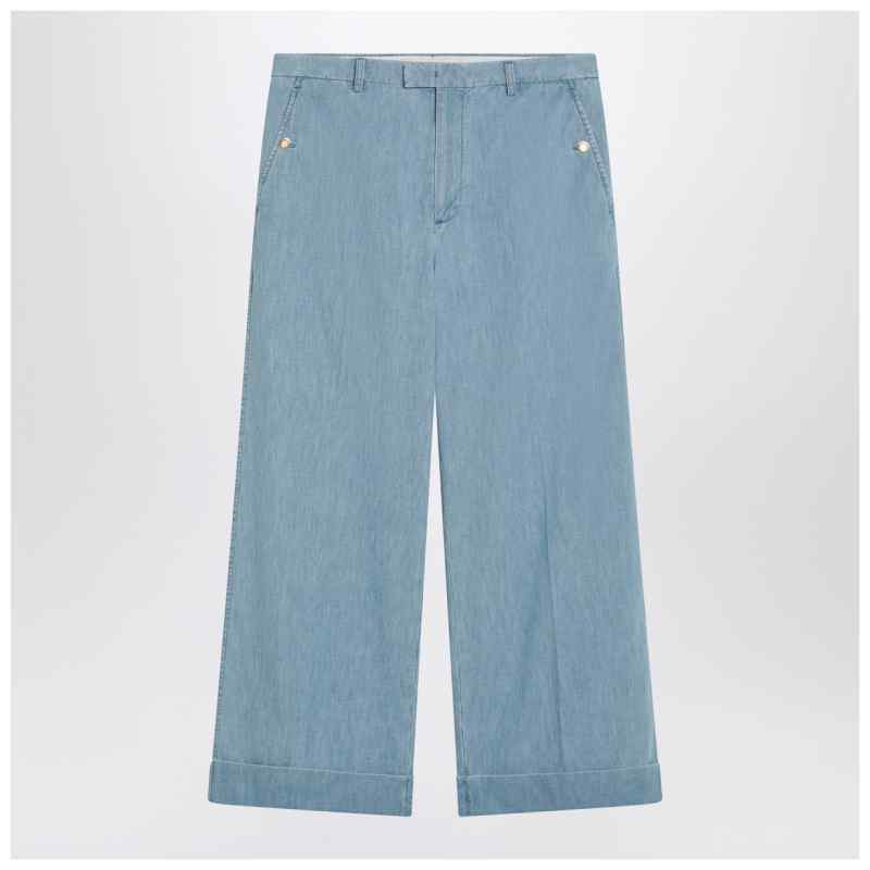 Valentino Light blue wide jeans with cuff Valentino Light blue wide jeans with cuff, theFeinheit