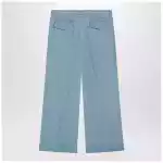 Valentino Light blue wide jeans with cuff
