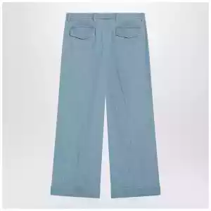Valentino Light blue wide jeans with cuff