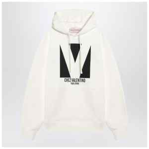 Ivory sweatshirt with Chez Valentino print