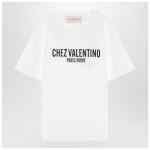 Ivory T-shirt with Chez Valentino print