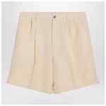 Valentino Butter-coloured Bermuda shorts with turn-ups