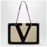 Valentino Garavani Large Viva Superstar bag in butter white/black